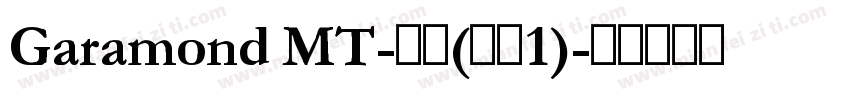 Garamond MT-粗体(类型1)字体转换
